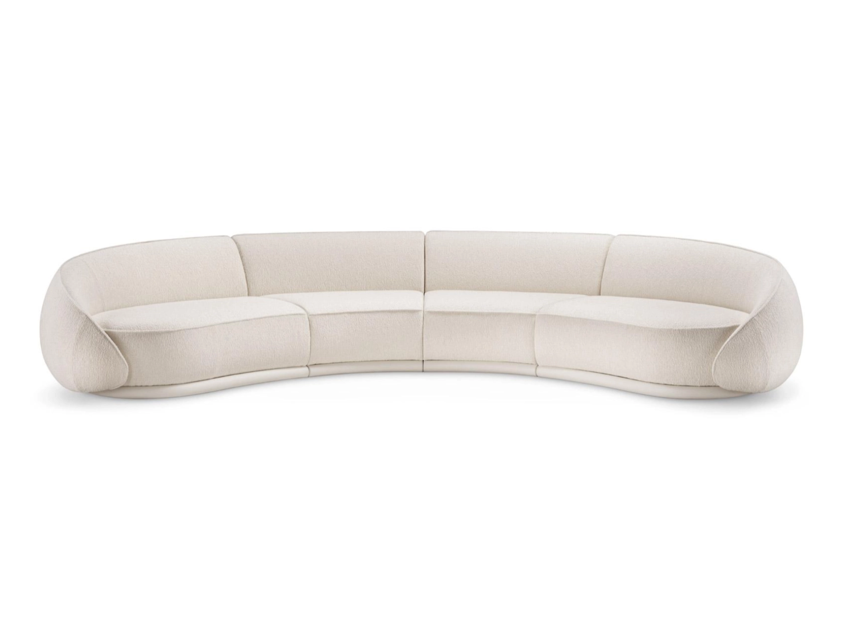 abbracci modular sofa 4 seater curved 4 seater fabric sofa by GHIDINI1961