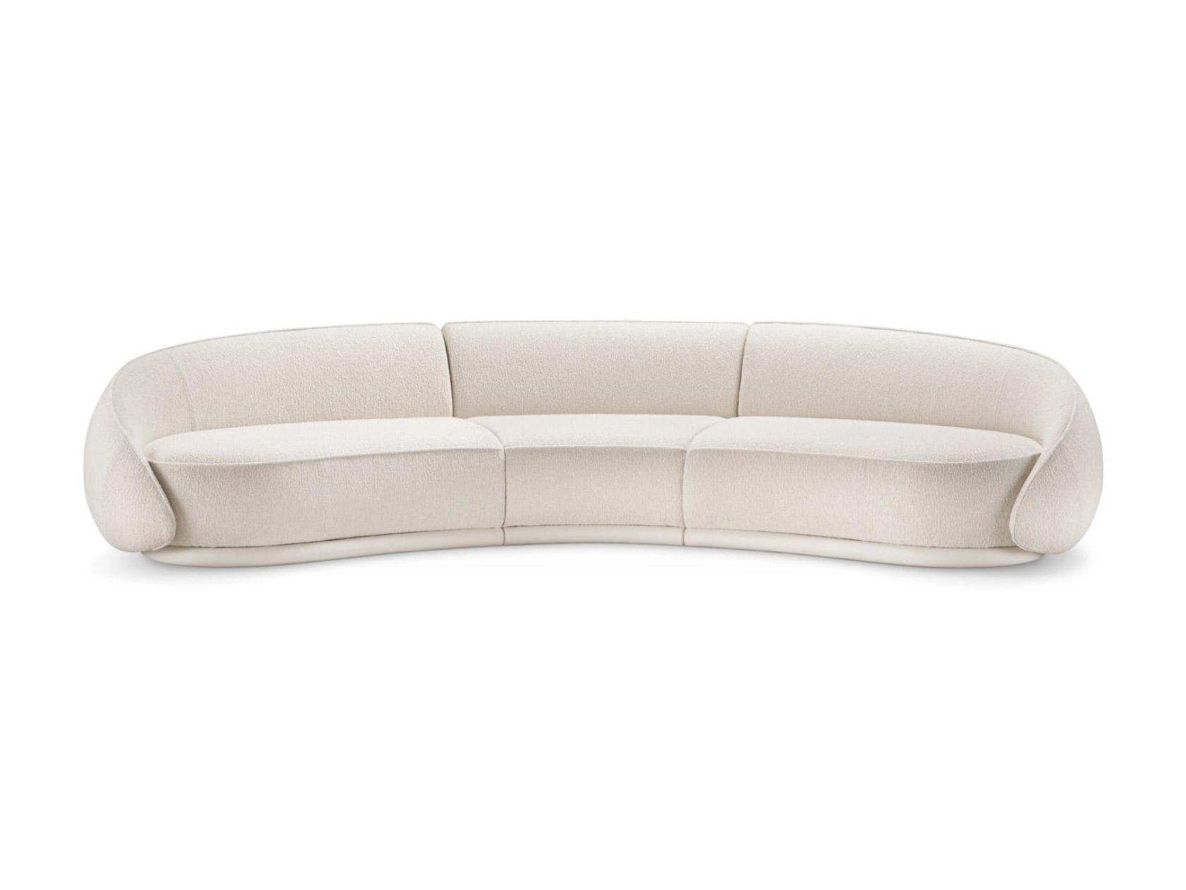 abbracci modular sofa 3 seater curved 3 seater fabric sofa by GHIDINI1961