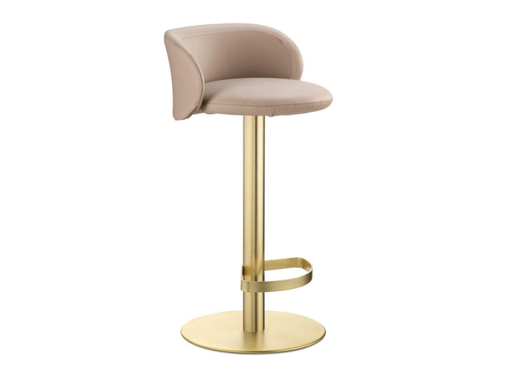 hillary stool upholstered leather stool by GHIDINI1961