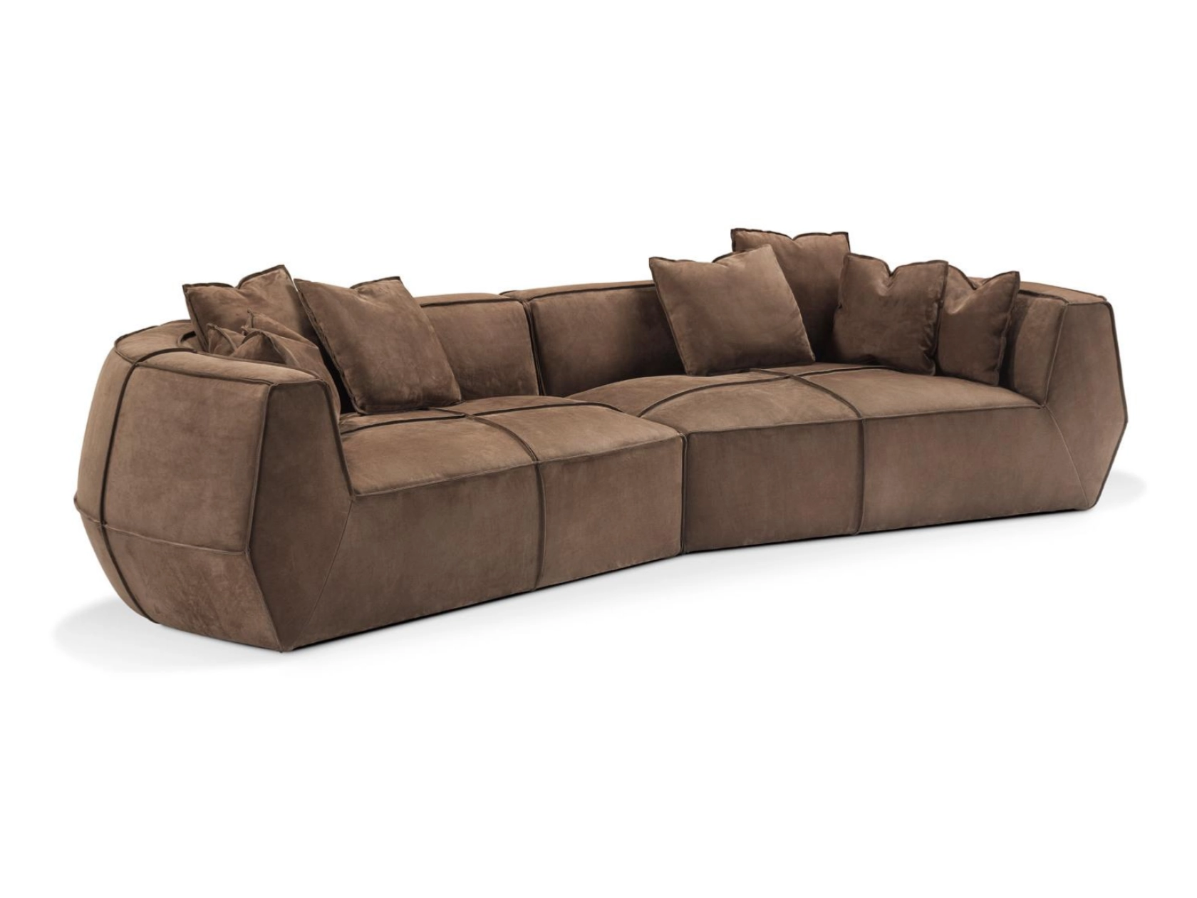 infinito sofa modular sectional curved leather sofa by GHIDINI1961