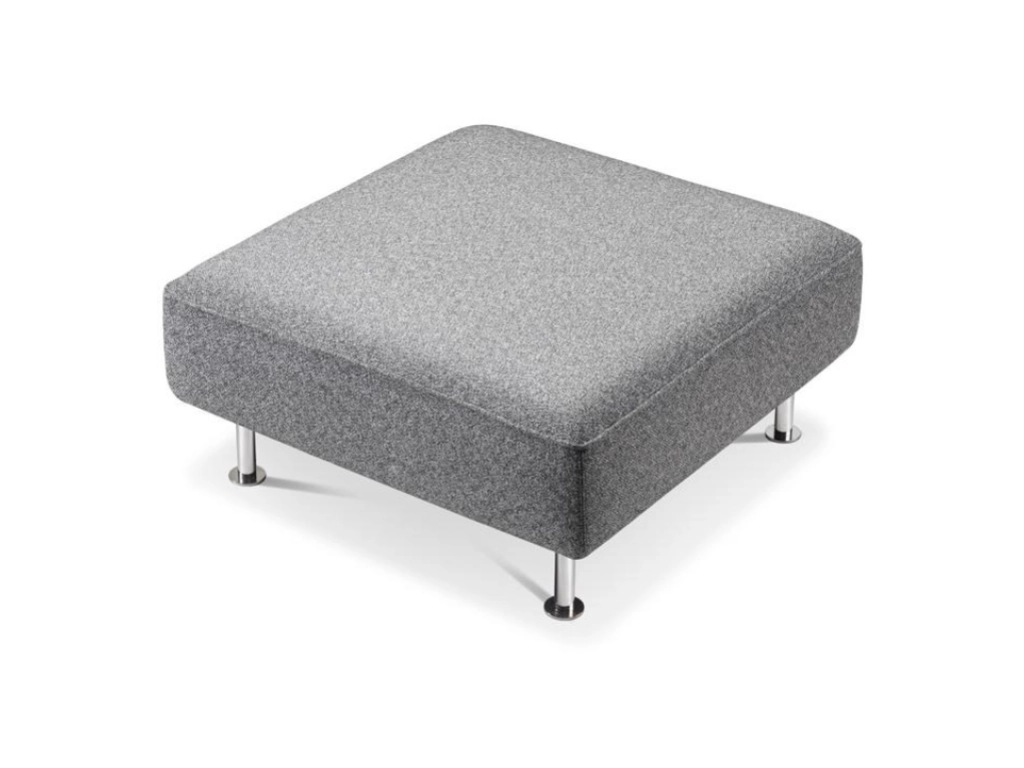 tasca ottoman fabric or leather pouf By Robert Stadler