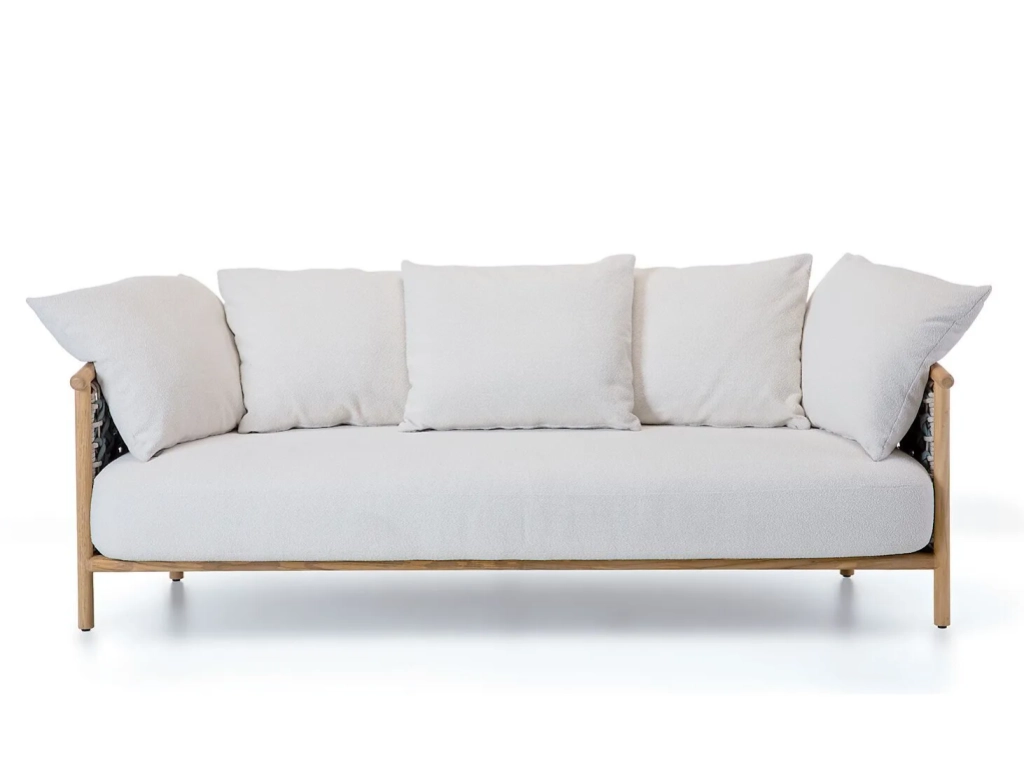 patio 3 seater sofa 3 seater teak garden sofa by ETHIMO