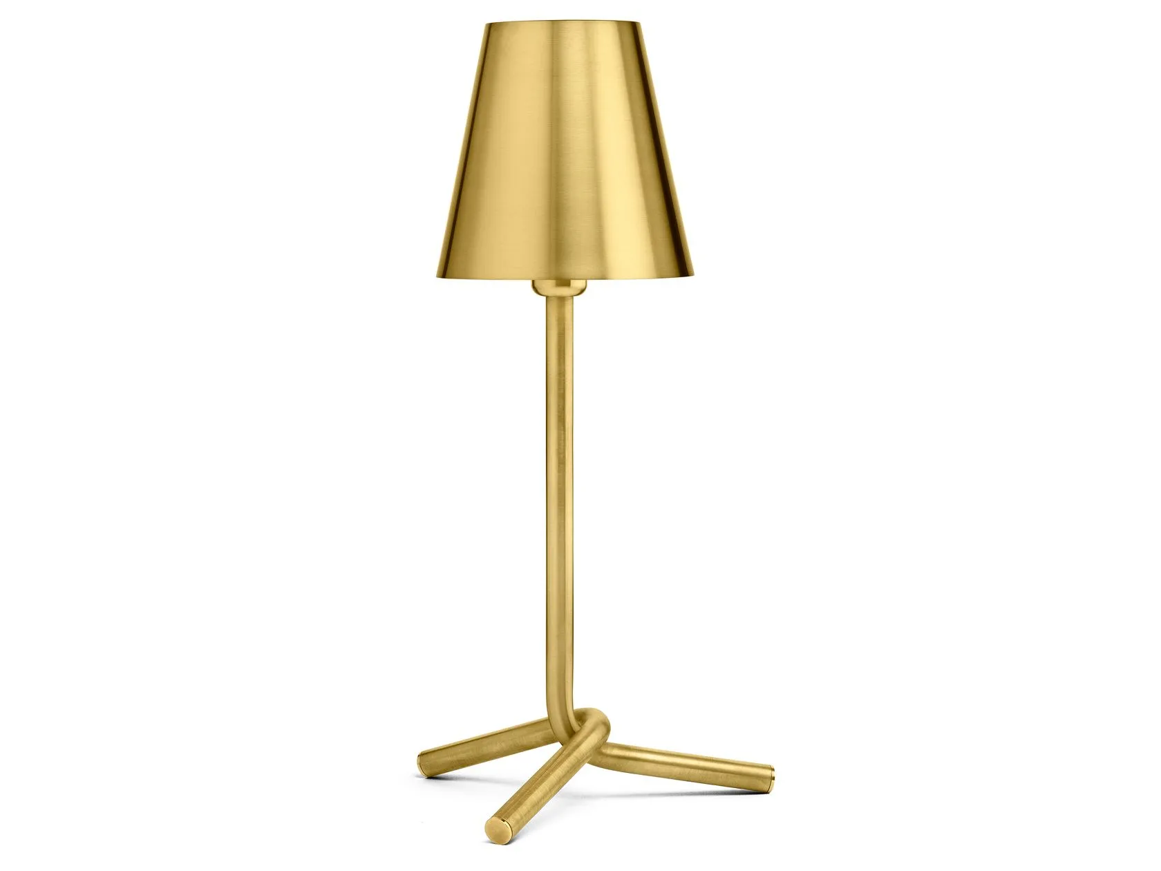 mio table lamp satin brass table lamp By Aldo Cibic