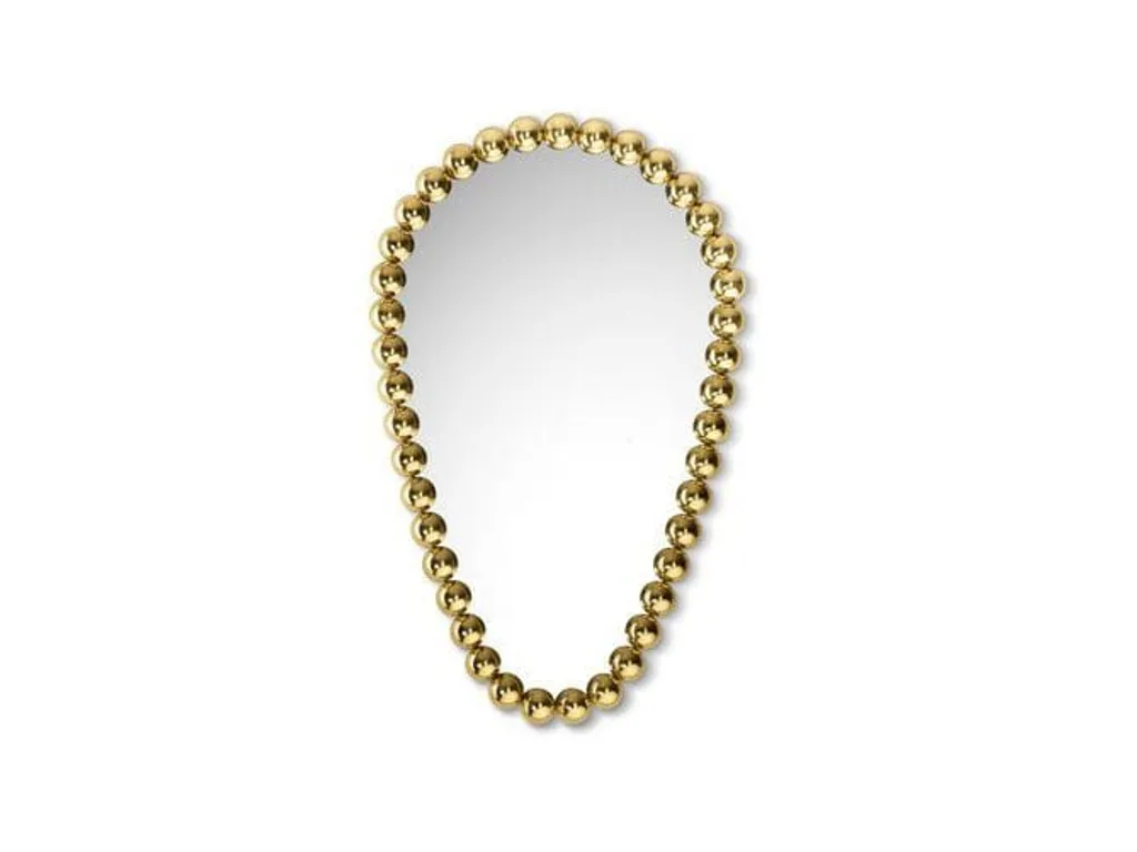 gioiello drop mirror framed brass mirror by GHIDINI1961