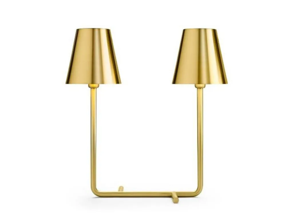 bio table lamp satin brass table lamp By Aldo Cibic