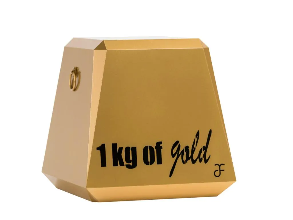 lingottino pouf aluminium pouf By Garilab