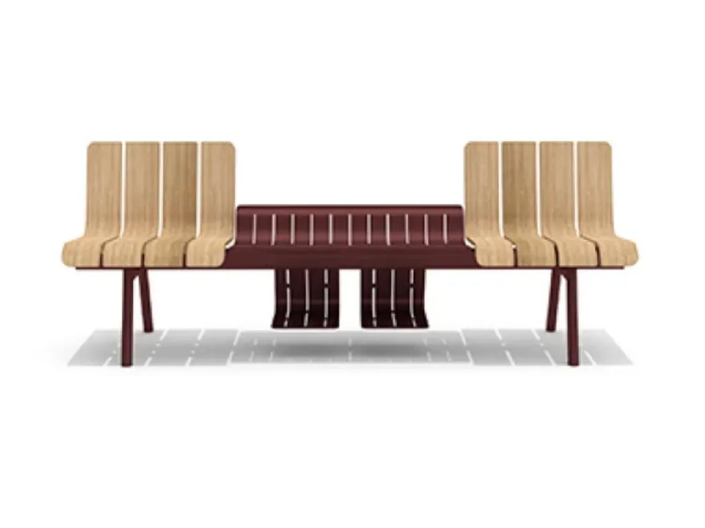 ace teak/aluminium seat with backrest By ETHIMO
