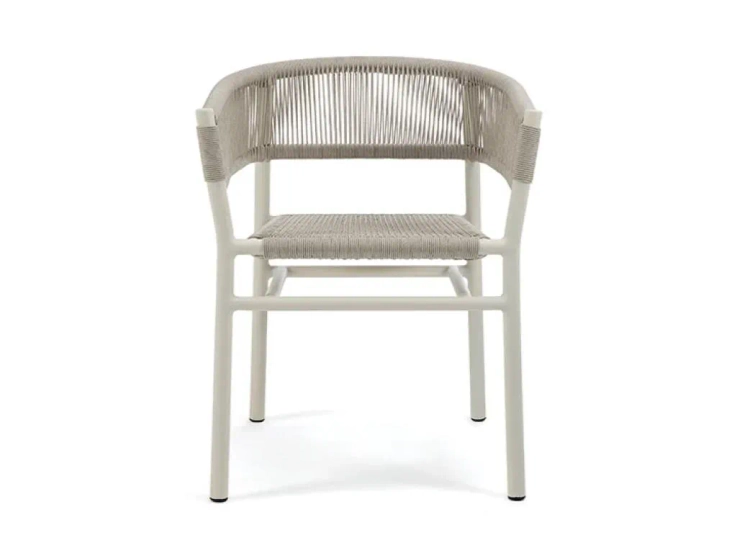kilt dining armchair with aluminum structure By ETHIMO
