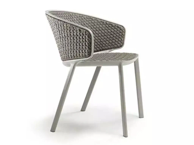 pluvia dining armchair round rope By ETHIMO