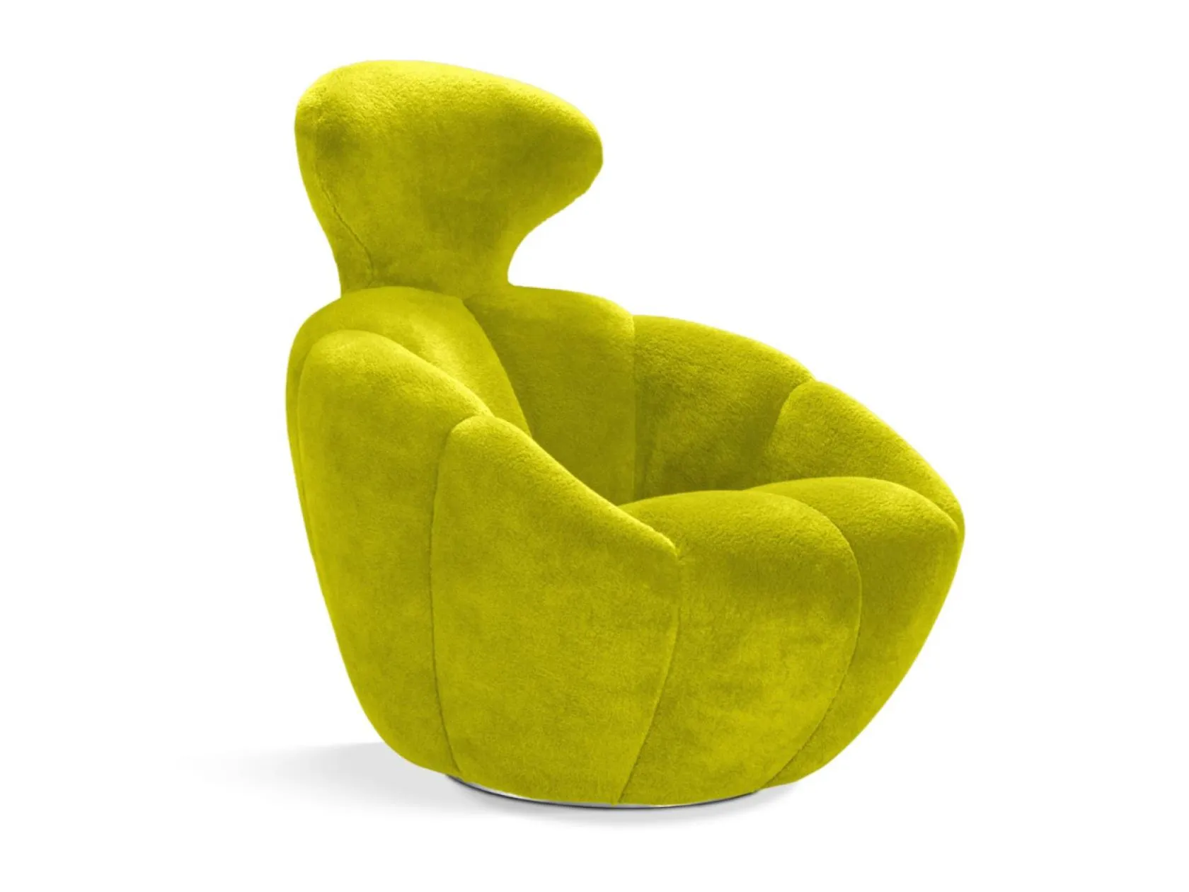 astrea lounge armchair swivel fabric armchair with headrest by Roche Bobois