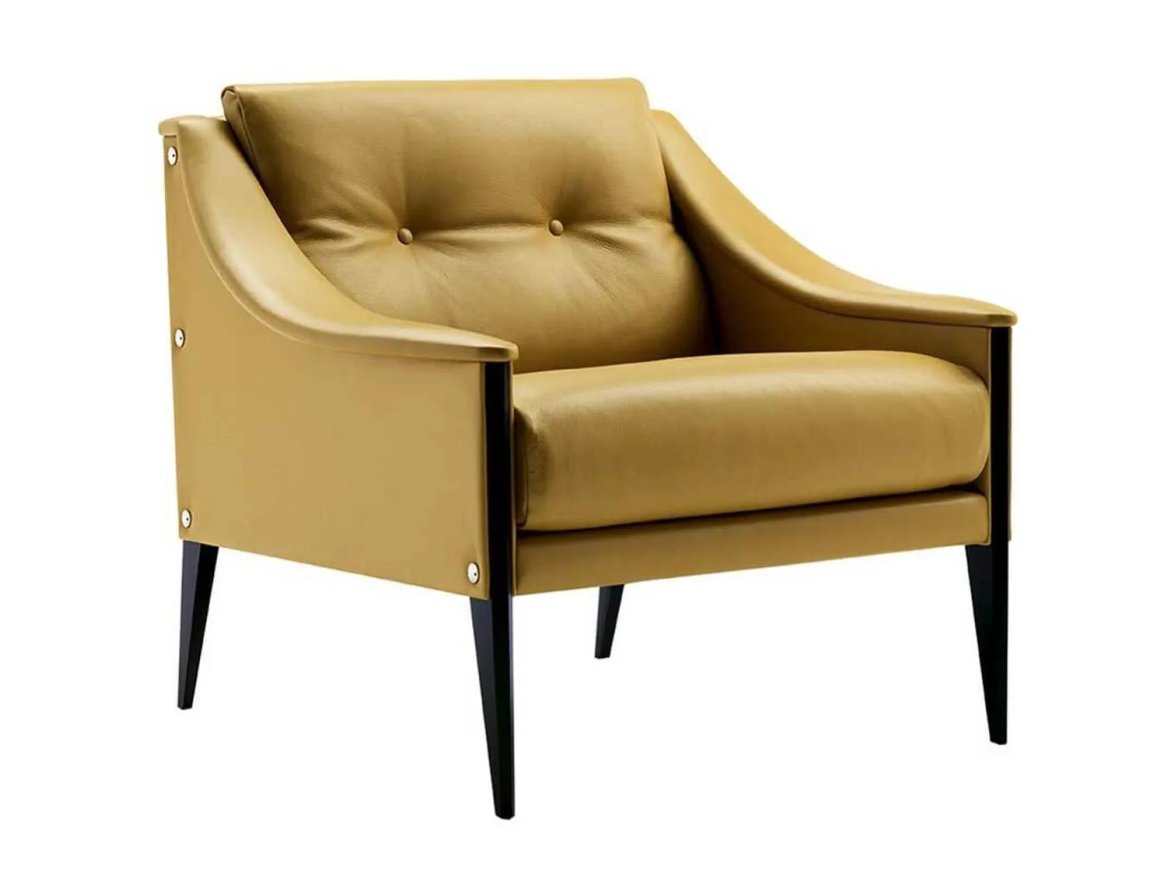 dezza 24 armchair fabric or leather armchair with armrests by Poltrona Frau